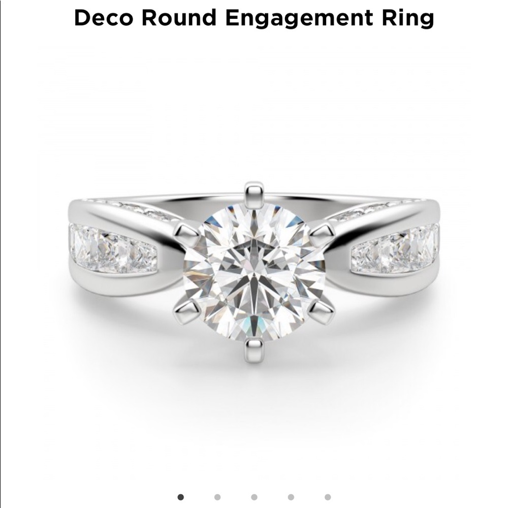 Size 7 Deco Round Engagement Ring
